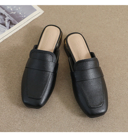 Women's Genuine Leather Slip-On Mules
